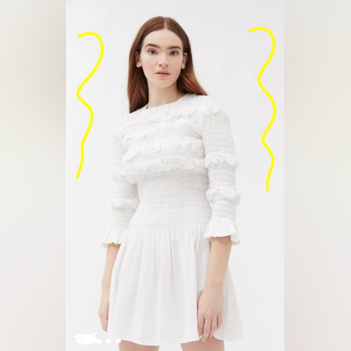 Tach Capri Smocked Mini Dress, Fairycore Milkmaid White Sz M, Nwt $260 Retail